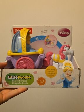 NIB Little People Disney Princess Cinderella Klip Klop Coach